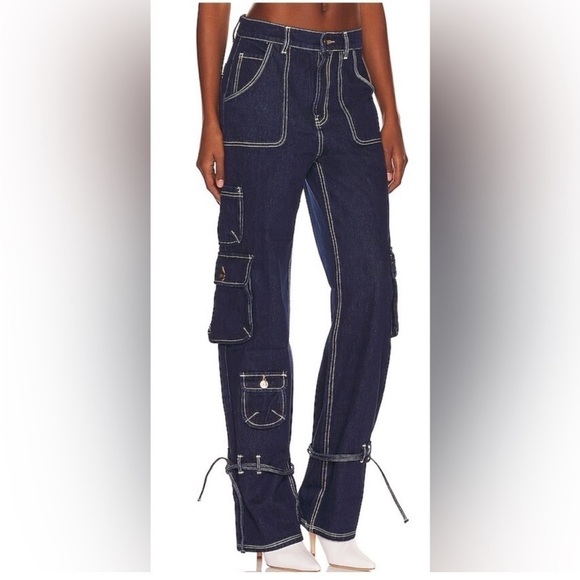 LPA Bea Mid Rise Barrel Cargo in Indigo Dark Rinse
Revolve - Picture 5 of 14